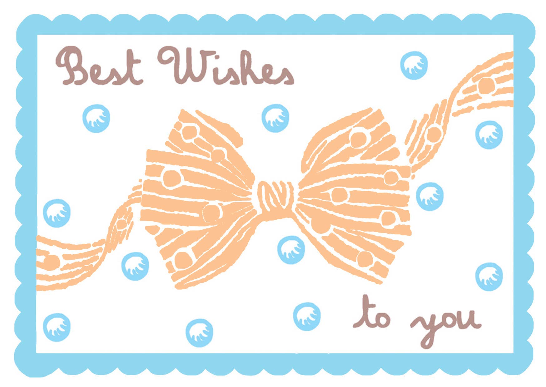 BEST WISHES BOW | CARD BY MERCER MERCER - OTHERLETTERS