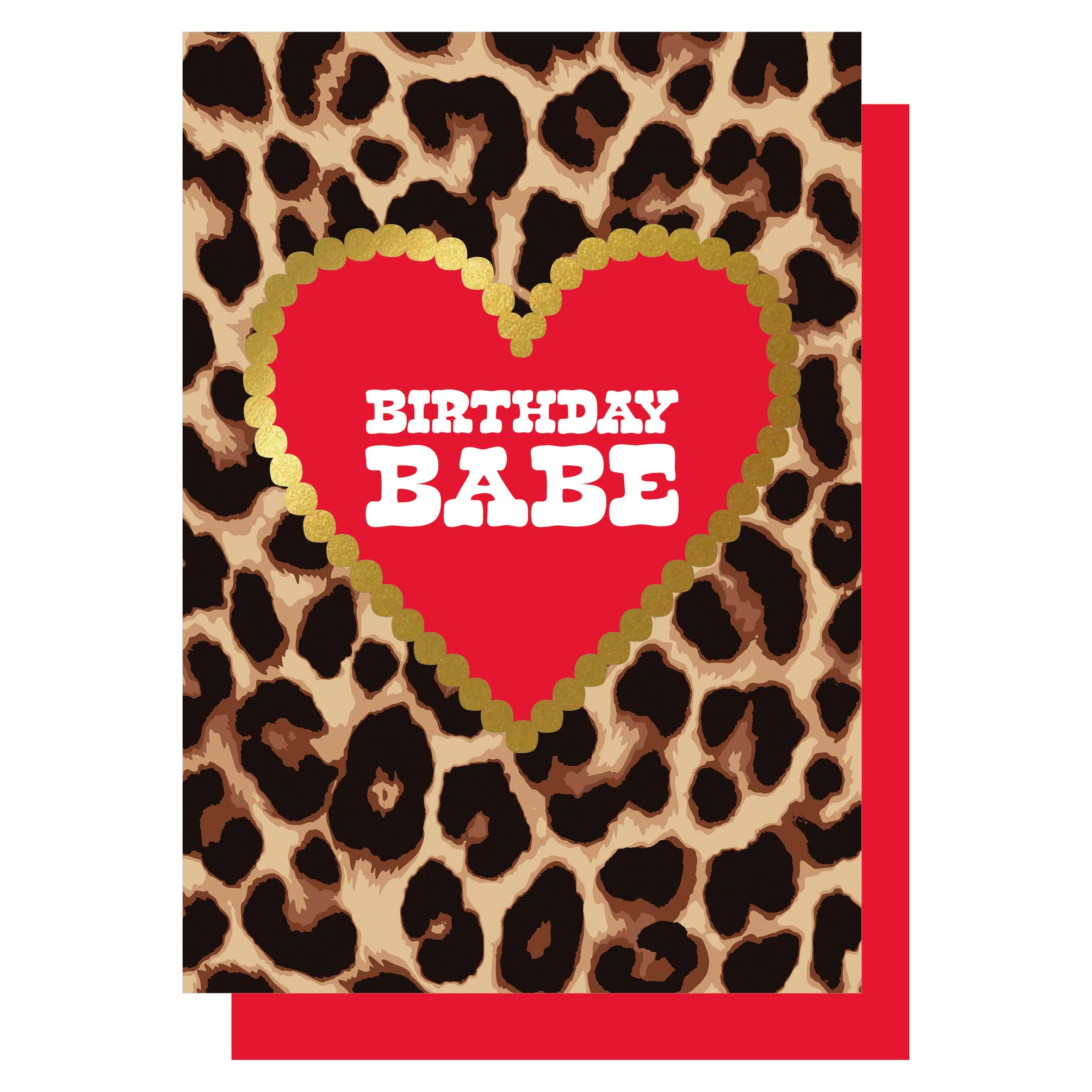 BIRTHDAY BABE LEOPARD HEART | CARD BY LUCKY INK - OTHERLETTERS