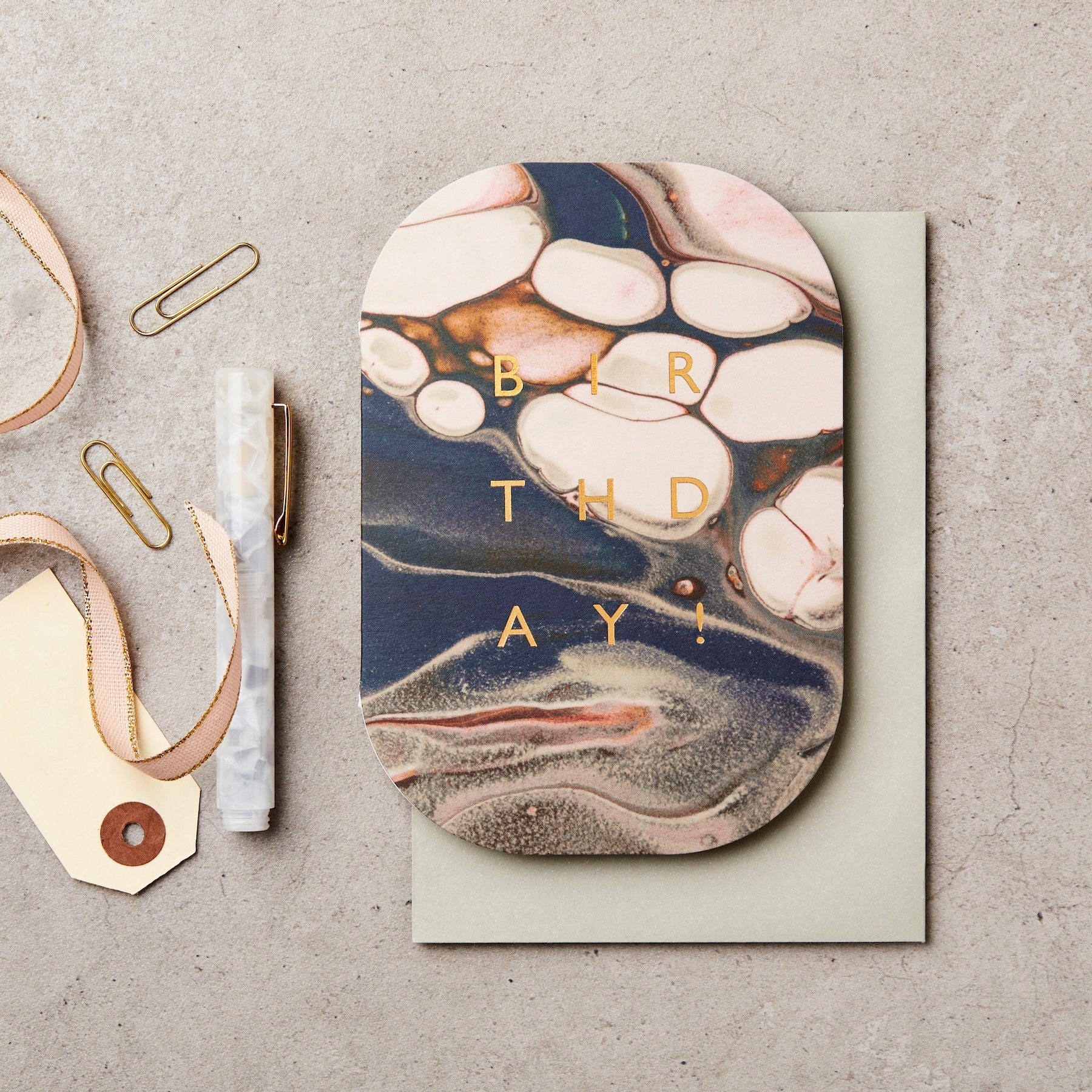 BIRTHDAY (MARBLE) | CARD BY KATIE LEAMON - OTHERLETTERS