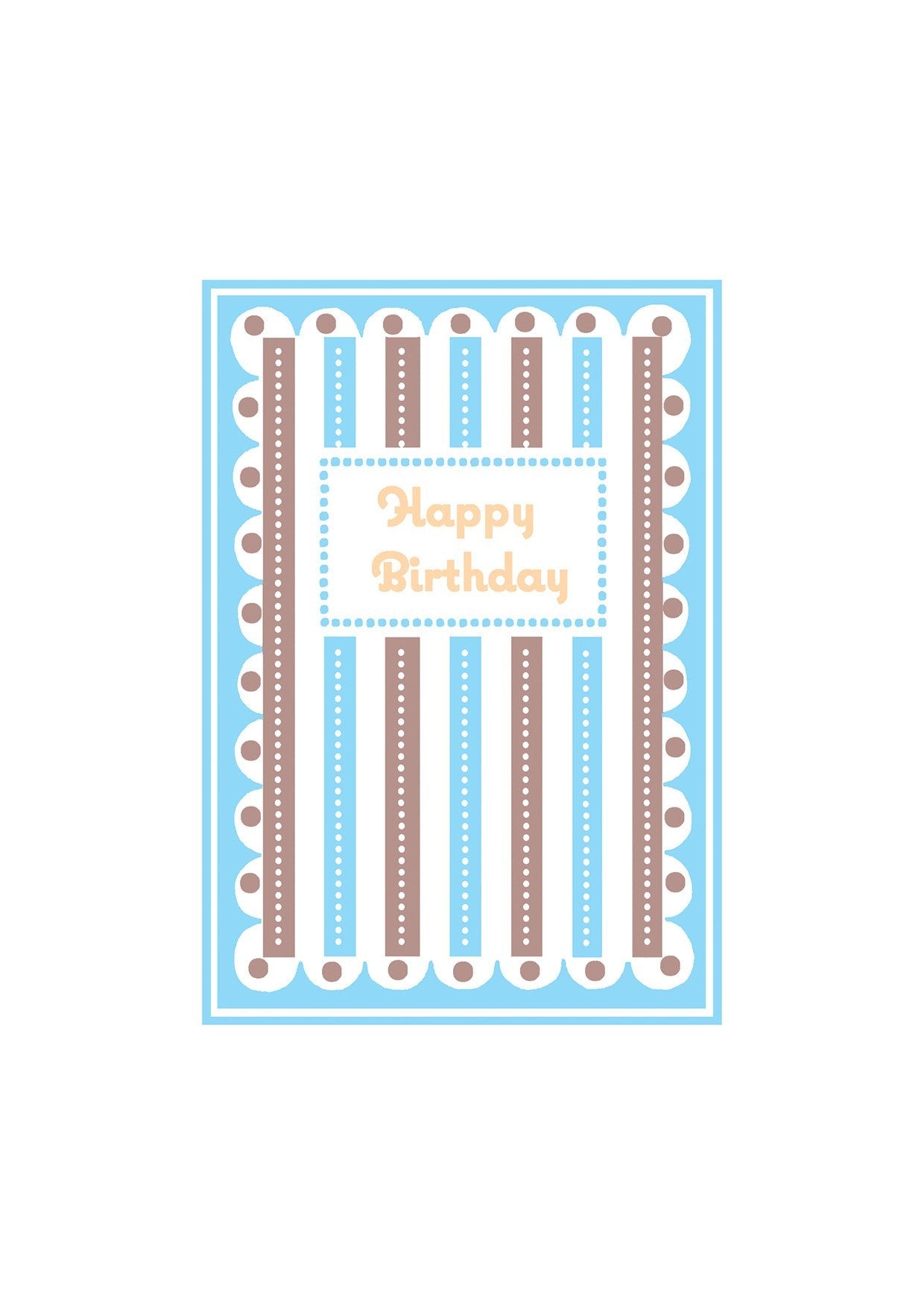 BIRTHDAY STRIPES BLUE | CARD BY MERCER MERCER - OTHERLETTERS