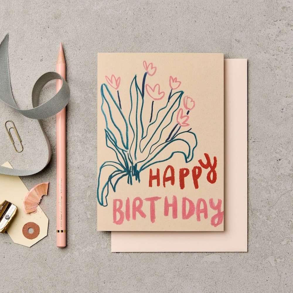 BIRTHDAY TULIPS | CARD BY KATIE LEAMON - OTHERLETTERS