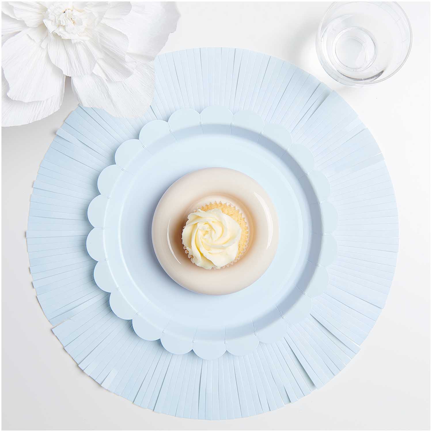 BLUE FRINGE CAKE/ FRINGE PLACE MATS - OTHERLETTERS