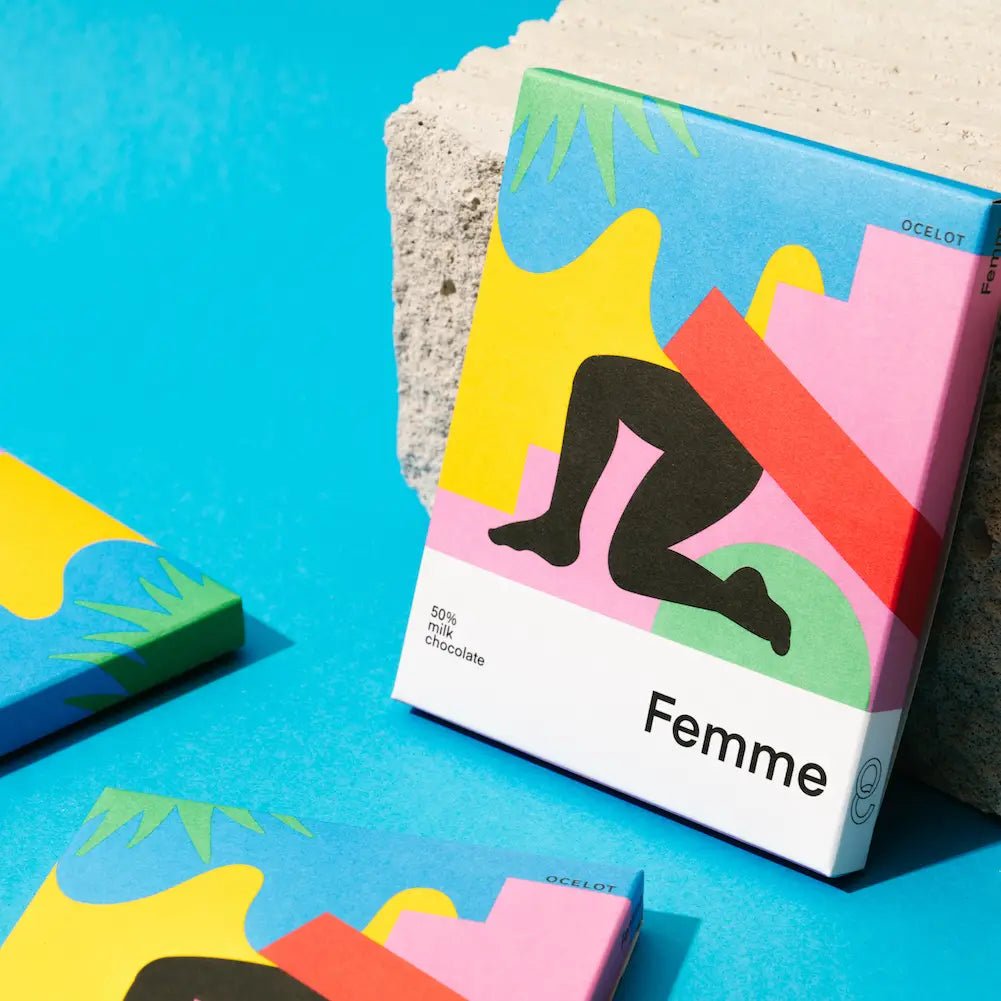 FEMME - ORGANIC 55% DARK MILK CHOCOLATE BAR, 70G - OTHERLETTERS
