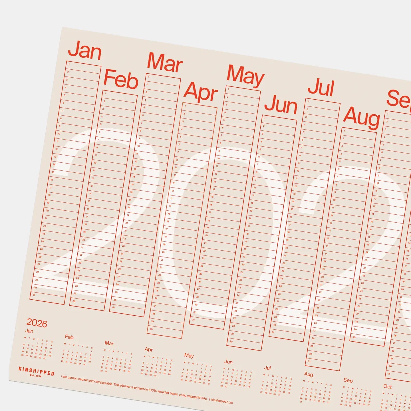 2025 CALENDAR LARGE FORMAT WALL PLANNER