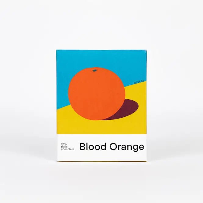 BLOOD ORANGE - ORGANIC 70% DARK CHOCOLATE BAR, 70G - OTHERLETTERS