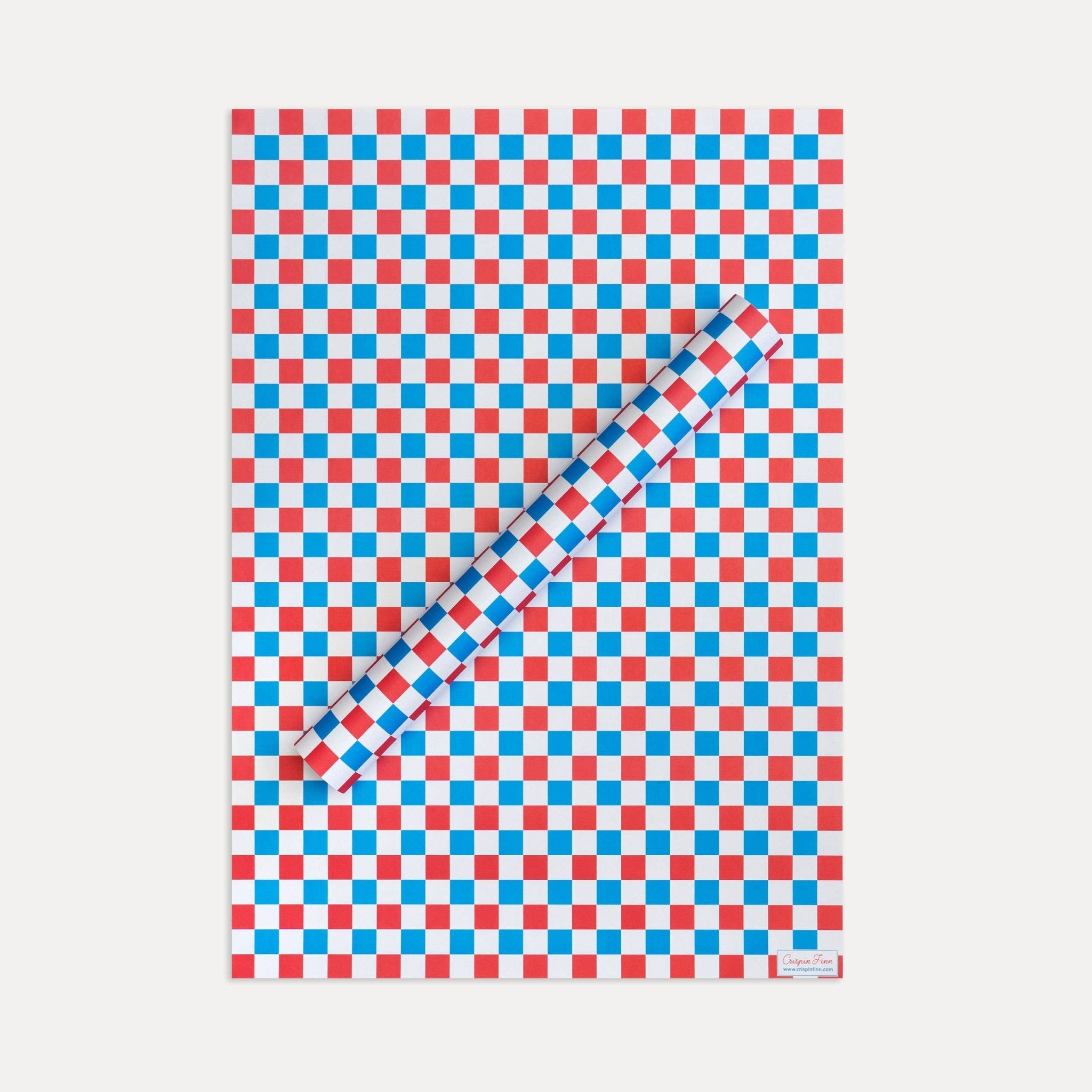 CHECK MATE GIFT WRAP | 3 SHEETS ROLLED - OTHERLETTERS