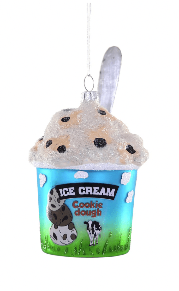 CHOCOLATE COOKIE DOUGH ICE CREAM GLASS TREE DECORATION - OTHERLETTERS