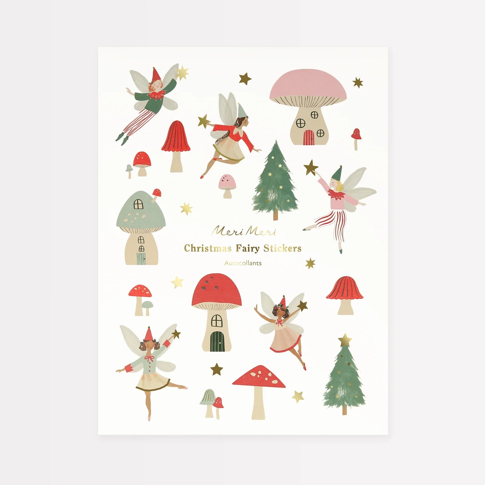 CHRISTMAS FAIRY STICKERS SHEETS - OTHERLETTERS