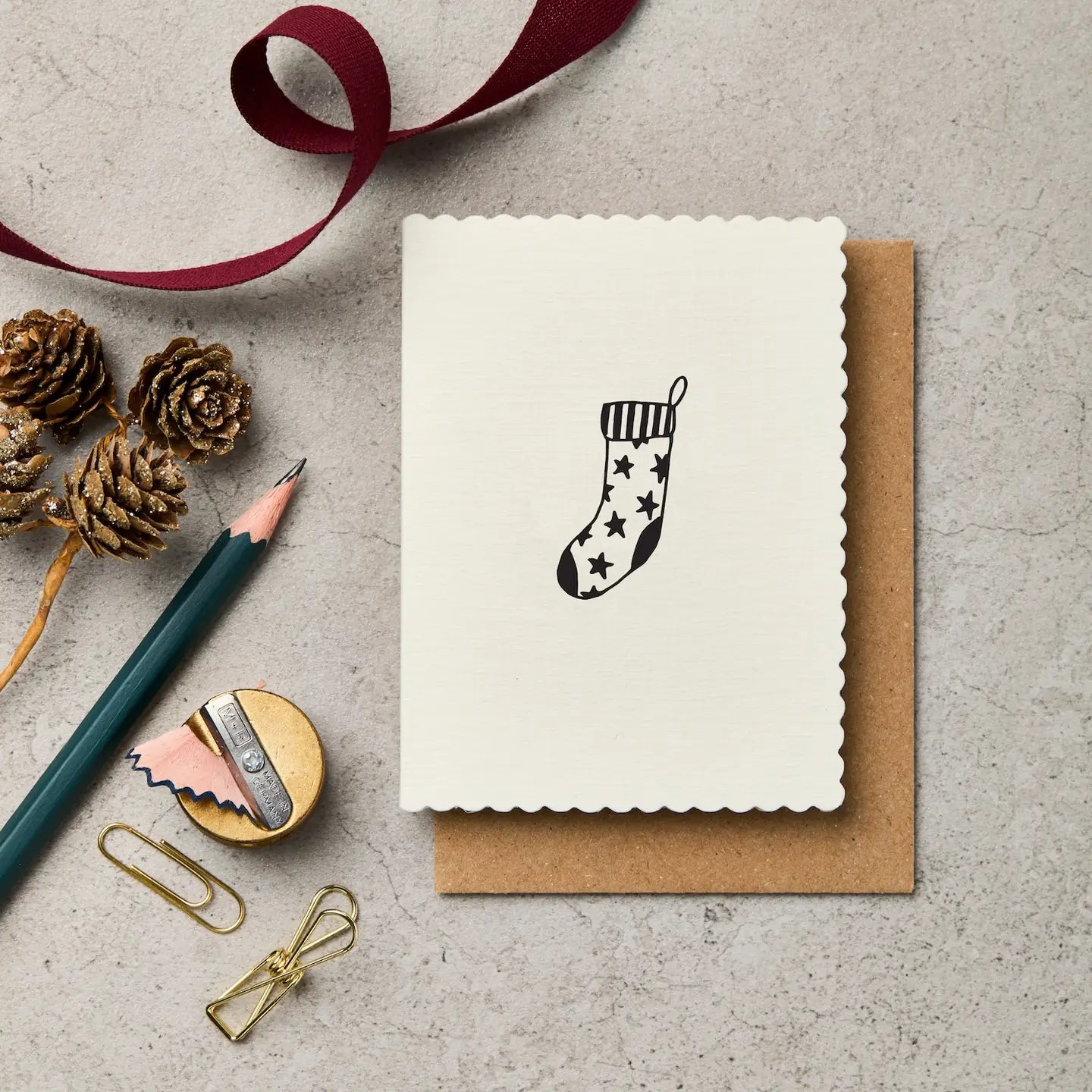 CHRISTMAS STOCKING | MINI CARD BY KATIE LEAMON - OTHERLETTERS