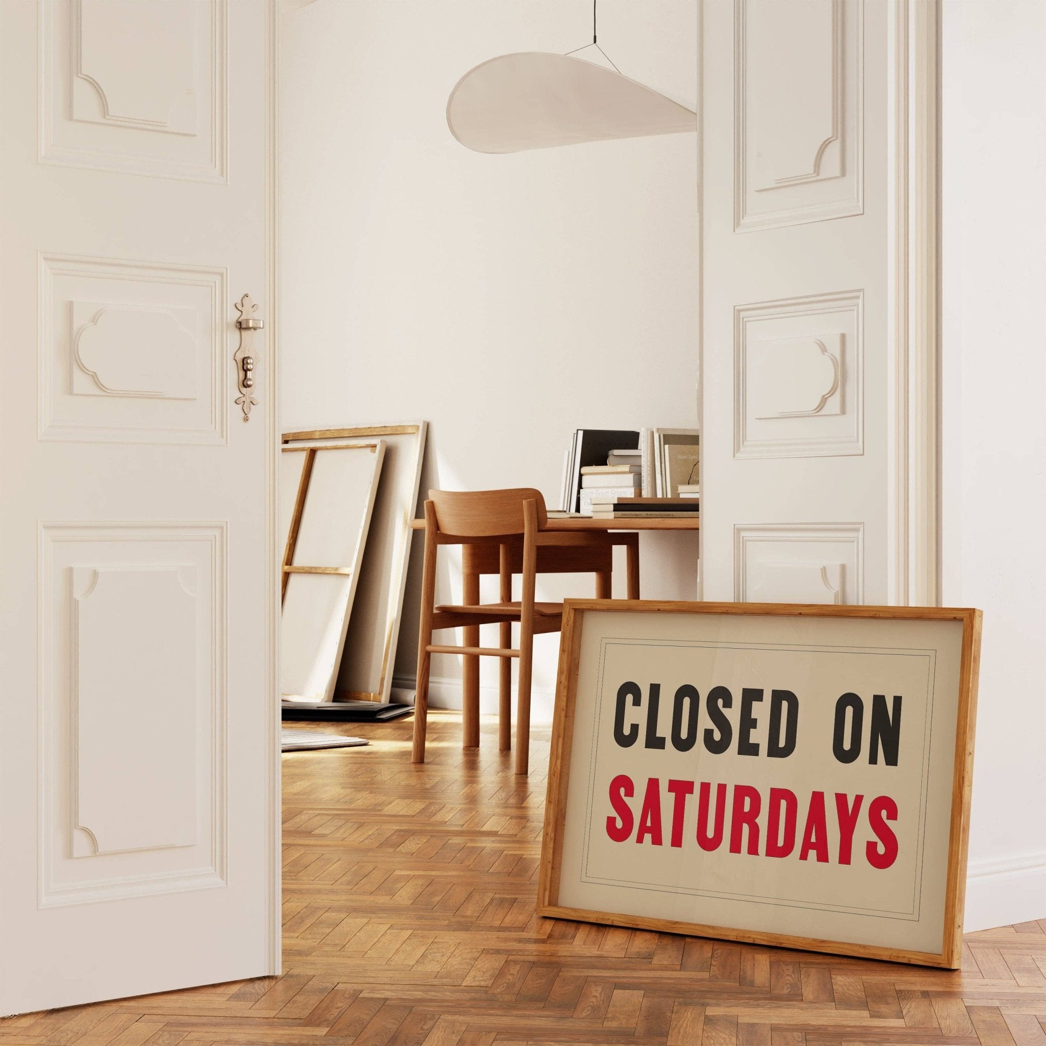 CLOSED ON SATURDAYS A4 PRINT | - OTHERLETTERS