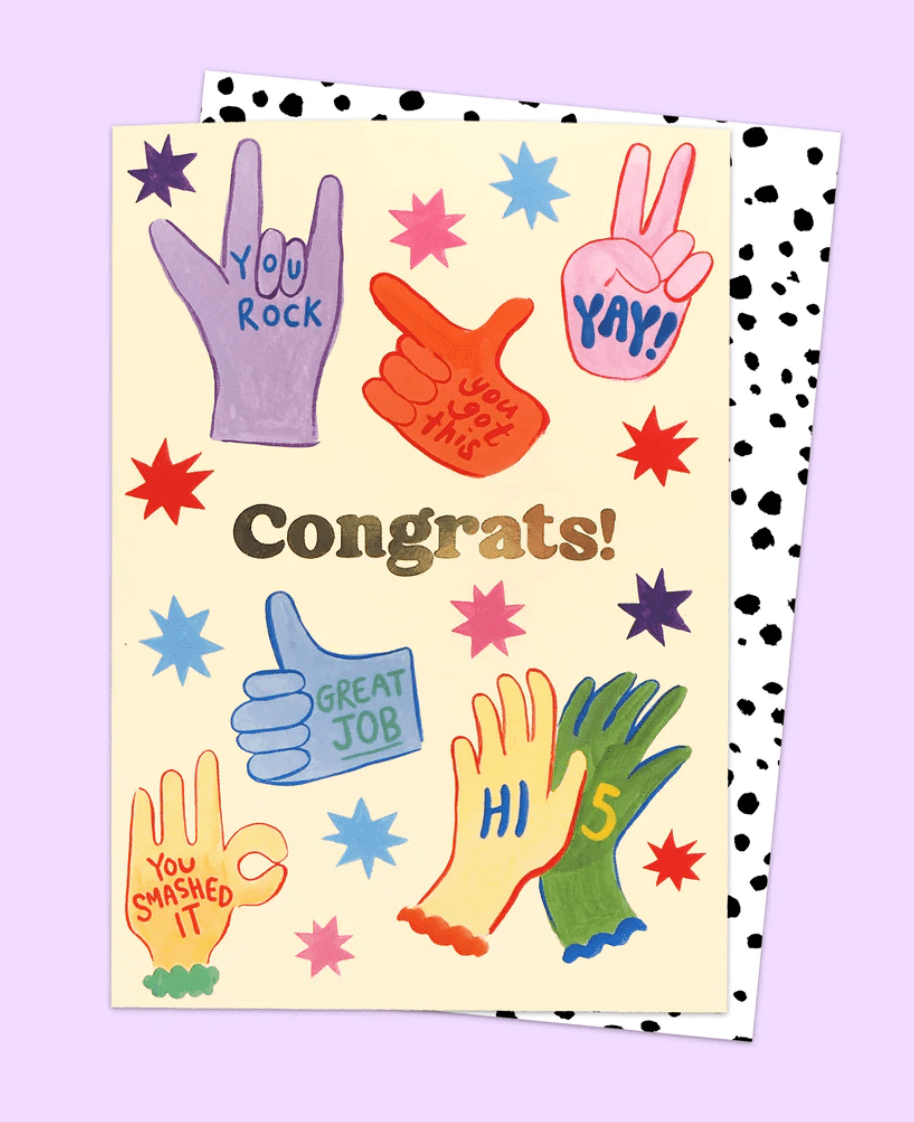 CONGRATS! (HANDS) | CARD BY ELEANOR BOWMER - OTHERLETTERS