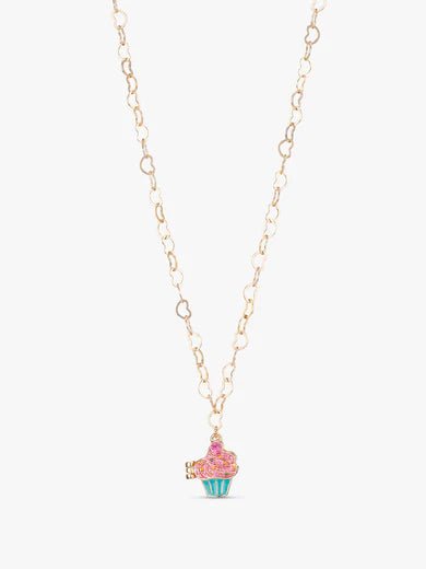 CUPCAKE SPARKLE LOCKET NECKLACE - OTHERLETTERS
