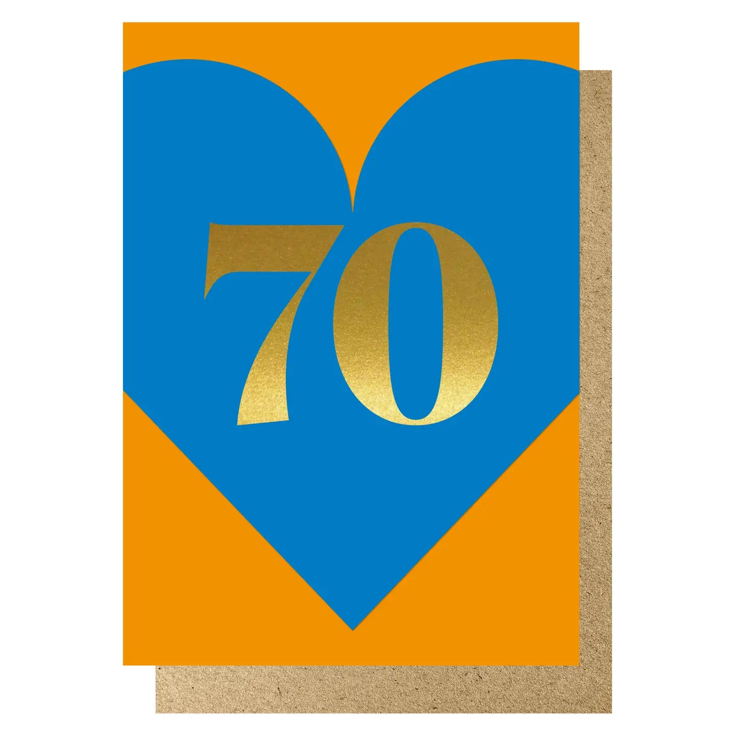 HEART AGE 70 BLUE | CARD BY LUCKY INK - OTHERLETTERS