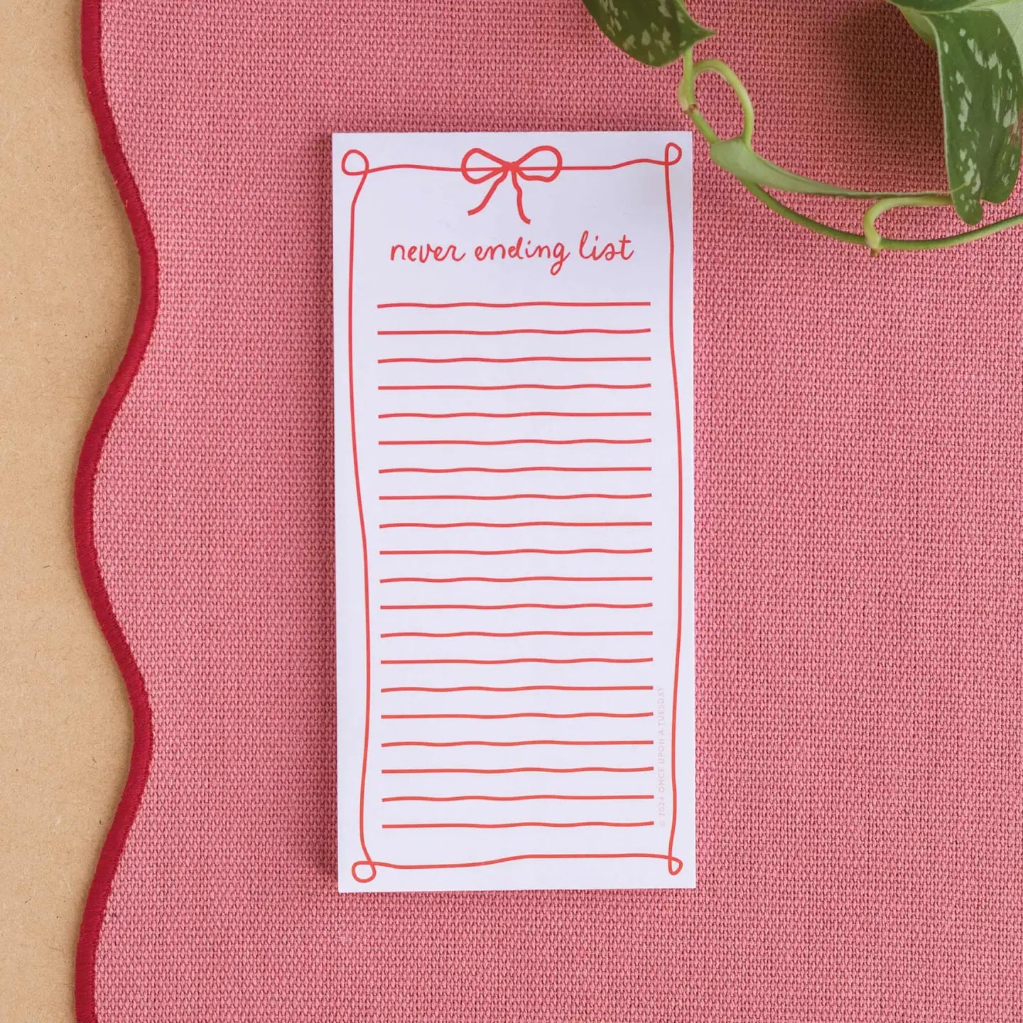 NEVER ENDING LIST NOTE PAD