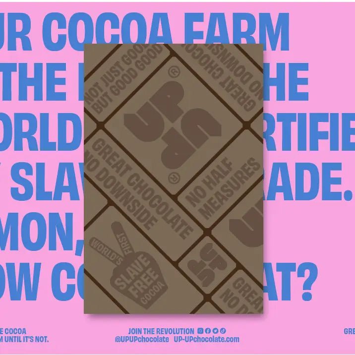 DARK CHOCOLATE BAR BY UP UP 120g - OTHERLETTERS