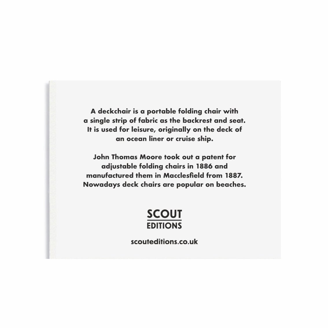DECKCHAIRS | MINI CARD BY SCOUT EDITIONS - OTHERLETTERS