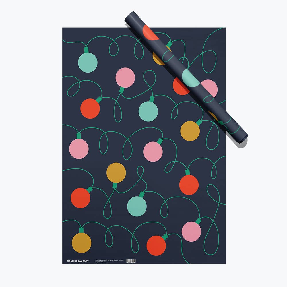 CHRISTMAS LIGHTS 3 SHEETS ROLLED | WRAP BY GRAPHIC FACTORY - OTHERLETTERS