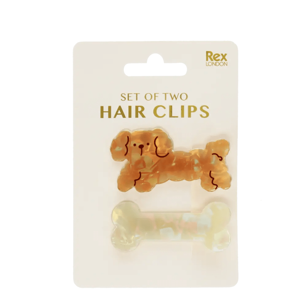 DOG AND BONE HAIR CLIPS - OTHERLETTERS