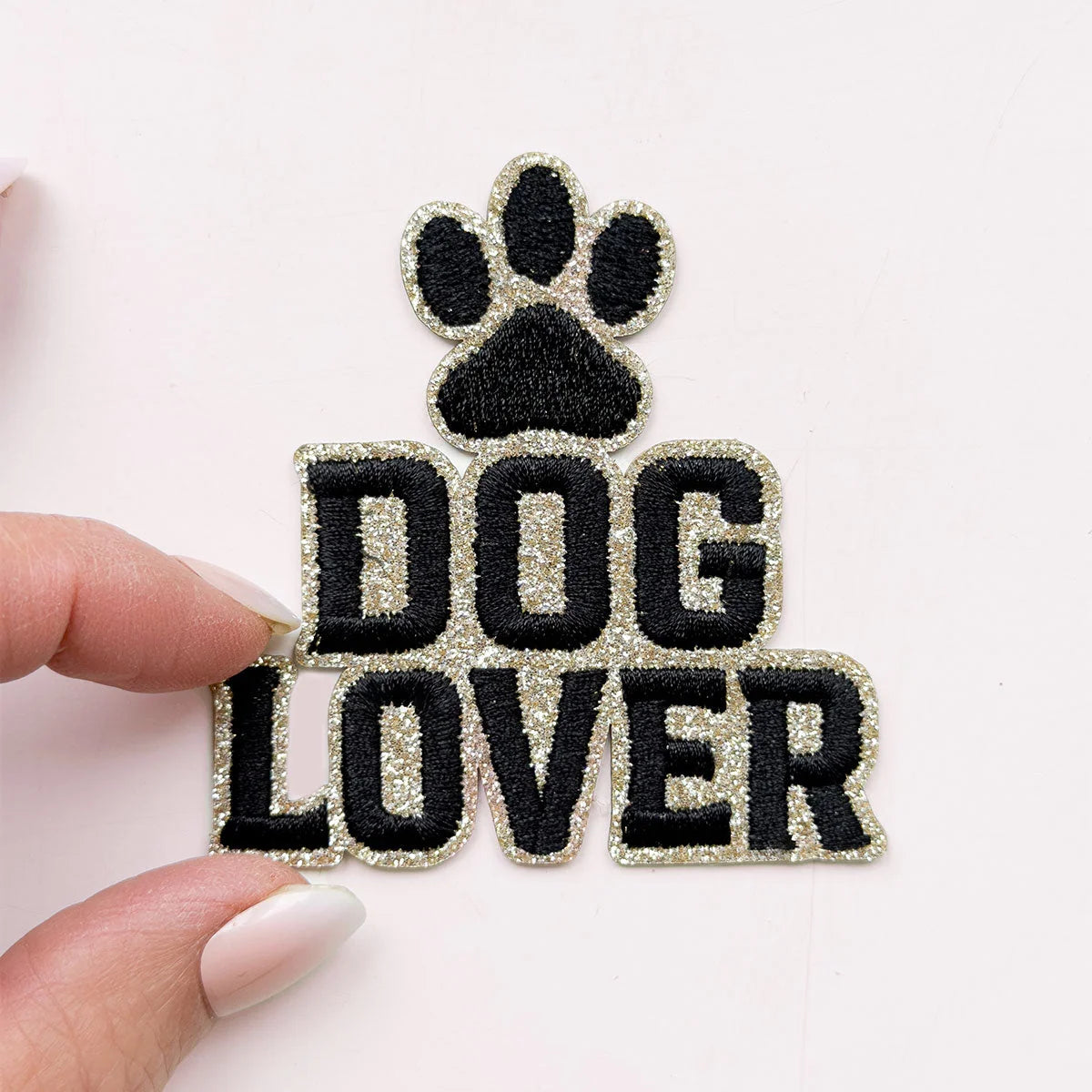 Dog Lover embroidered sticker