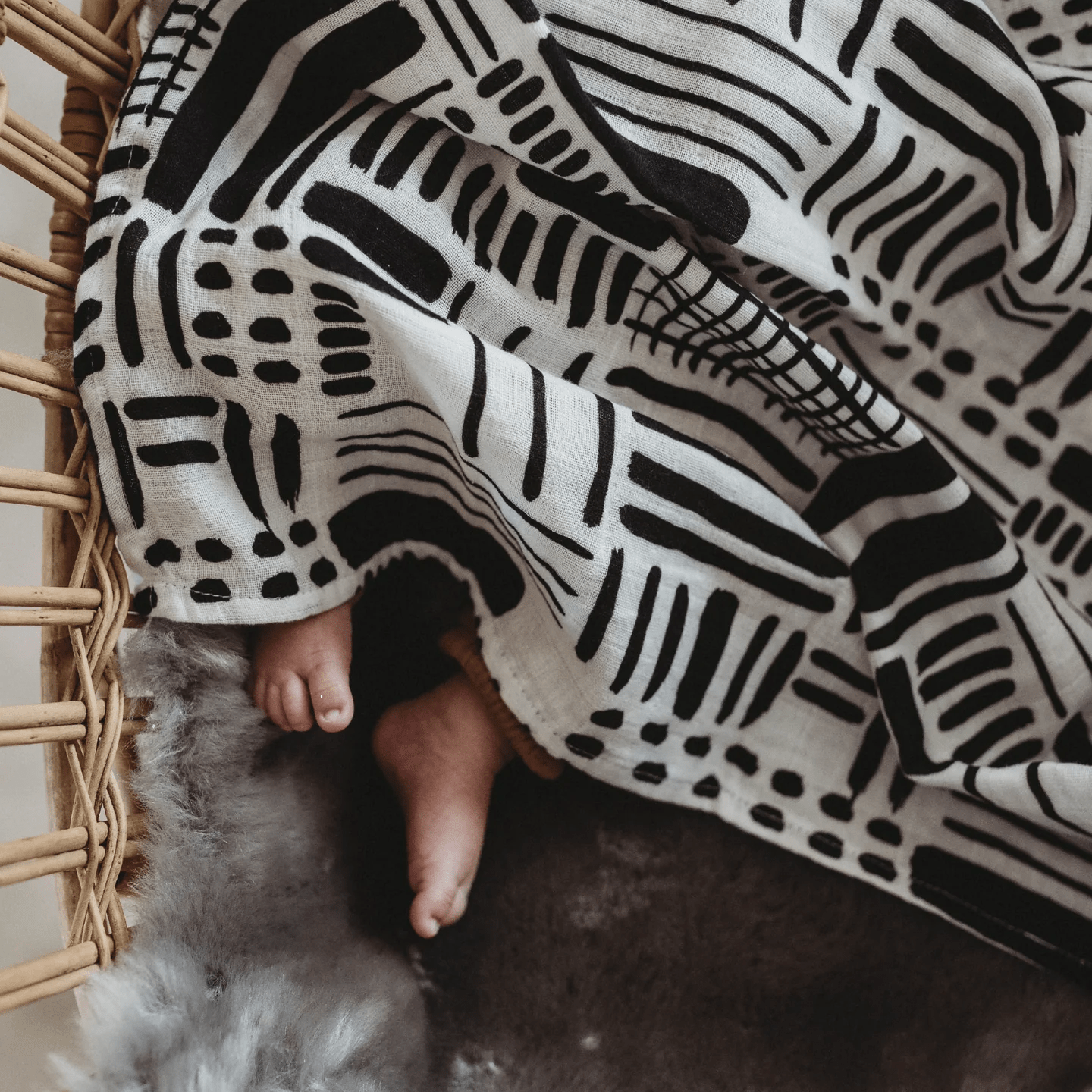 DRAWING PRINT MUSLIN 3 - PACK - for newborn to 4 month old babies | BY ETTA LOVES - OTHERLETTERS