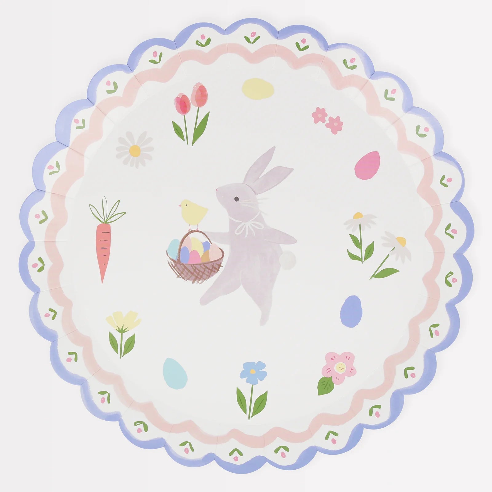 EASTER BUNNY ROUND PAPER PLATES - OTHERLETTERS