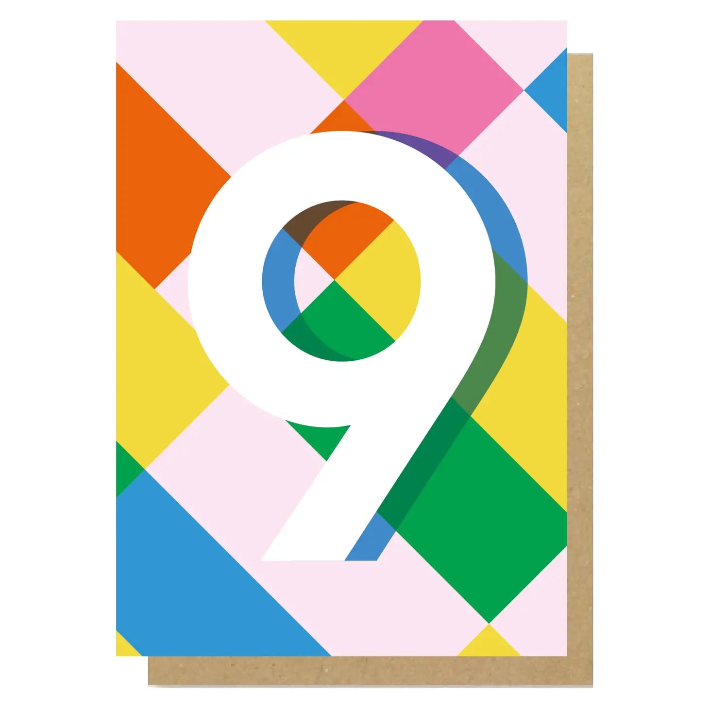 BIRTHDAY 9 COLOUR BLOCK | CARD BY LUCKY INK