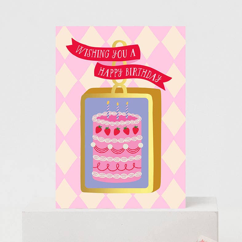 BIRTHDAY CAKE GOLD TRINKET | CARD BY MIFKINS
