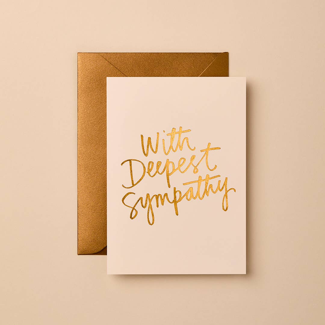 WITH DEEPEST SYMPATHY (CREME) | CARD BY GABRIELLE & CELINE