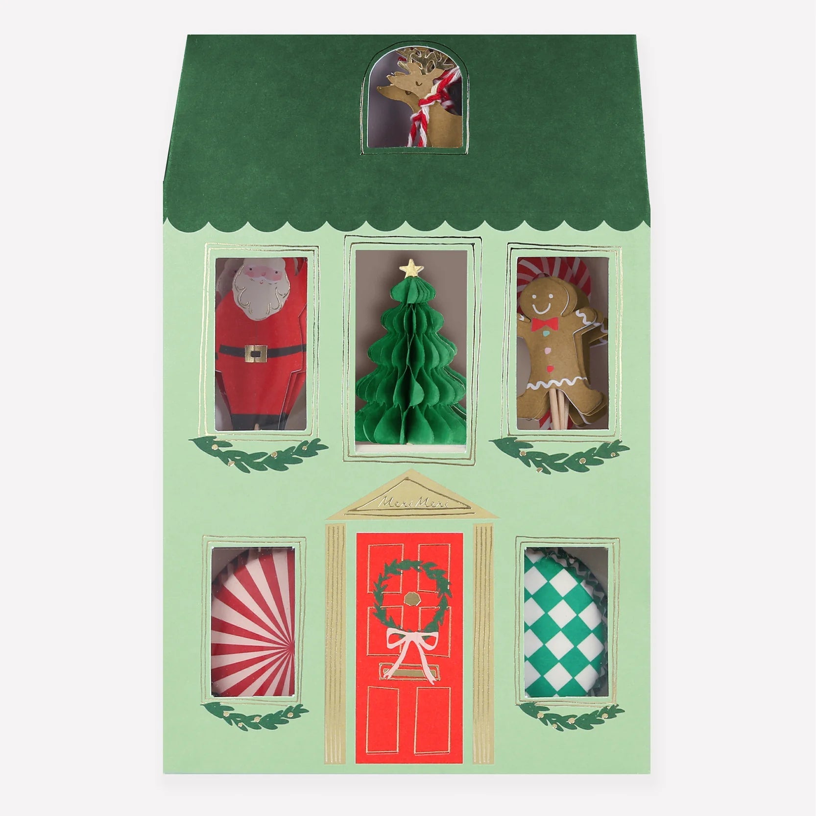 FESTIVE HOUSE CUPCAKE KIT - OTHERLETTERS