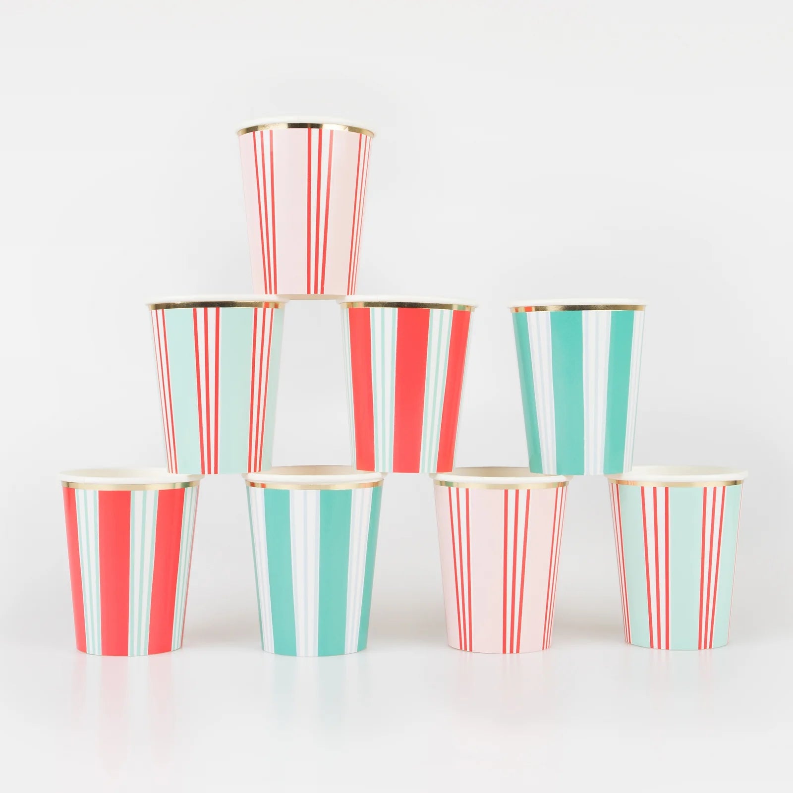 FESTIVE STRIPED MIXED CUPS - OTHERLETTERS