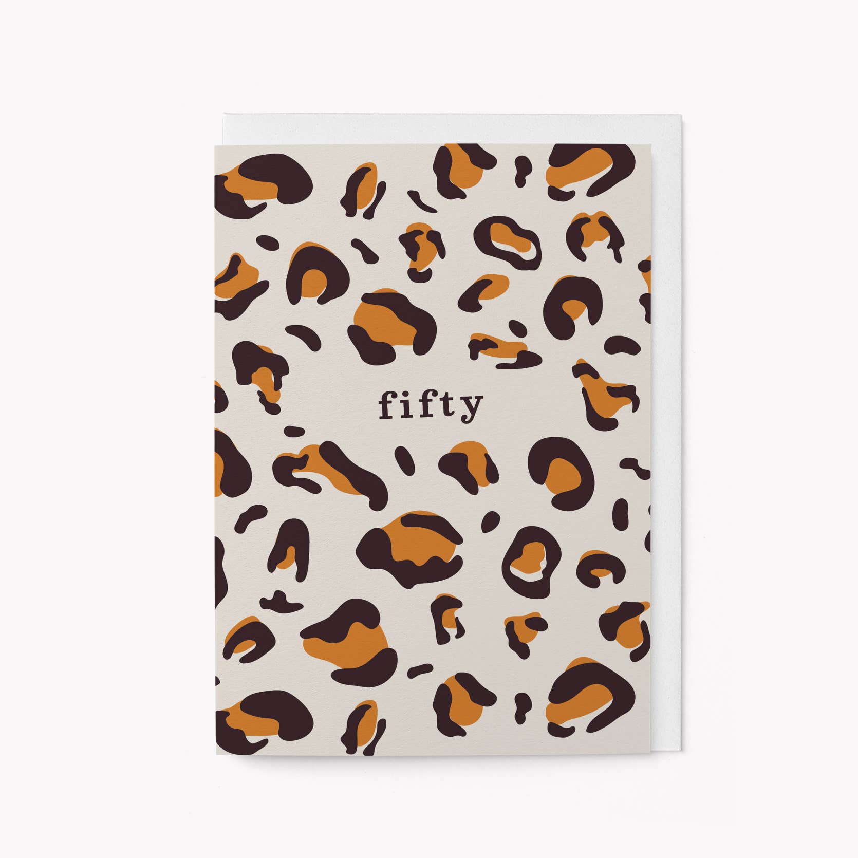 FIFTY LEOPARD PRINT | CARD BY GRAPHIC FACTORY - OTHERLETTERS