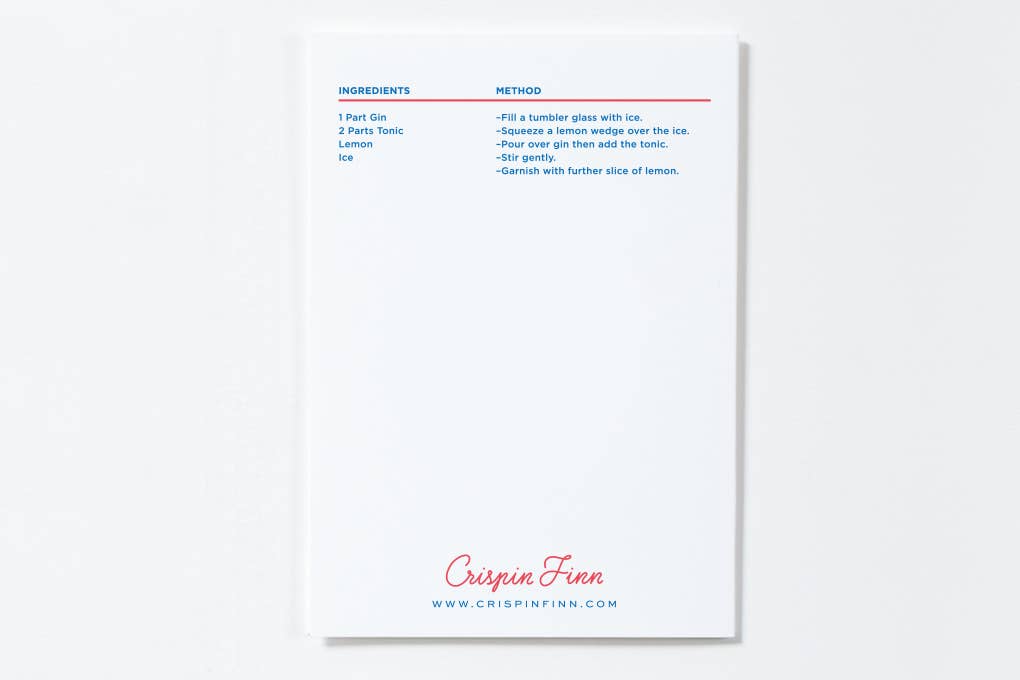GIN & TONIC COCKTAIL | CARD BY CRISPIN FINN - OTHERLETTERS