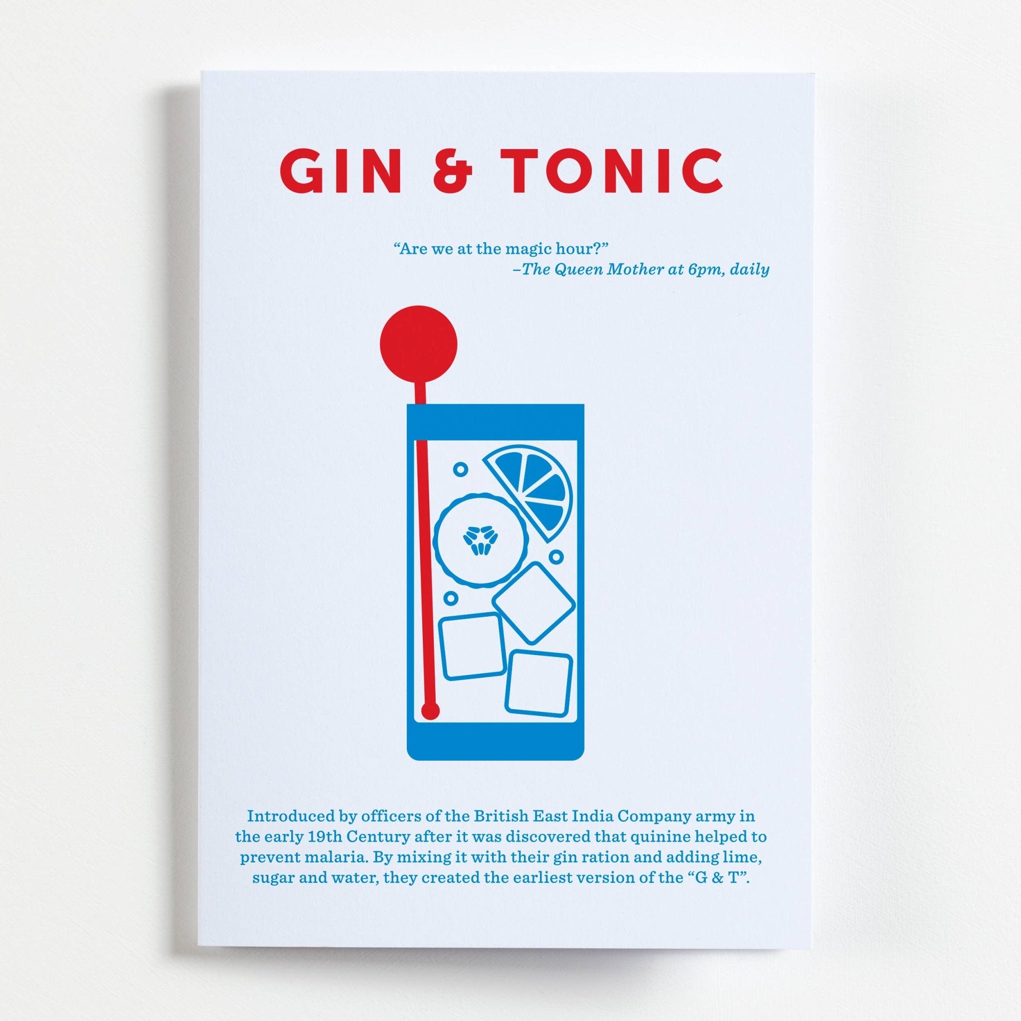 GIN & TONIC COCKTAIL | CARD BY CRISPIN FINN - OTHERLETTERS
