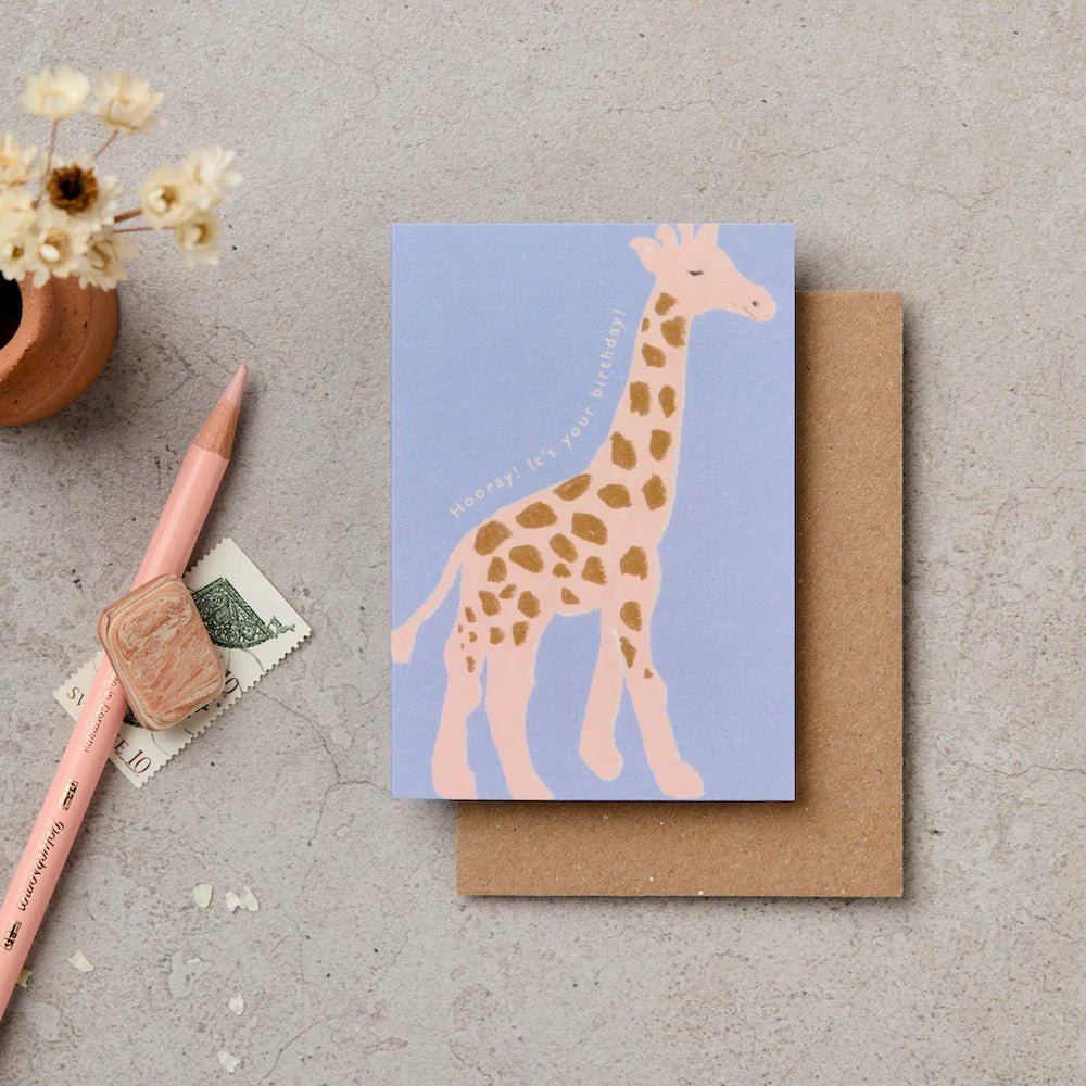 GIRAFFE BIRTHDAY | MINI CARD BY KATIE LEAMON - OTHERLETTERS