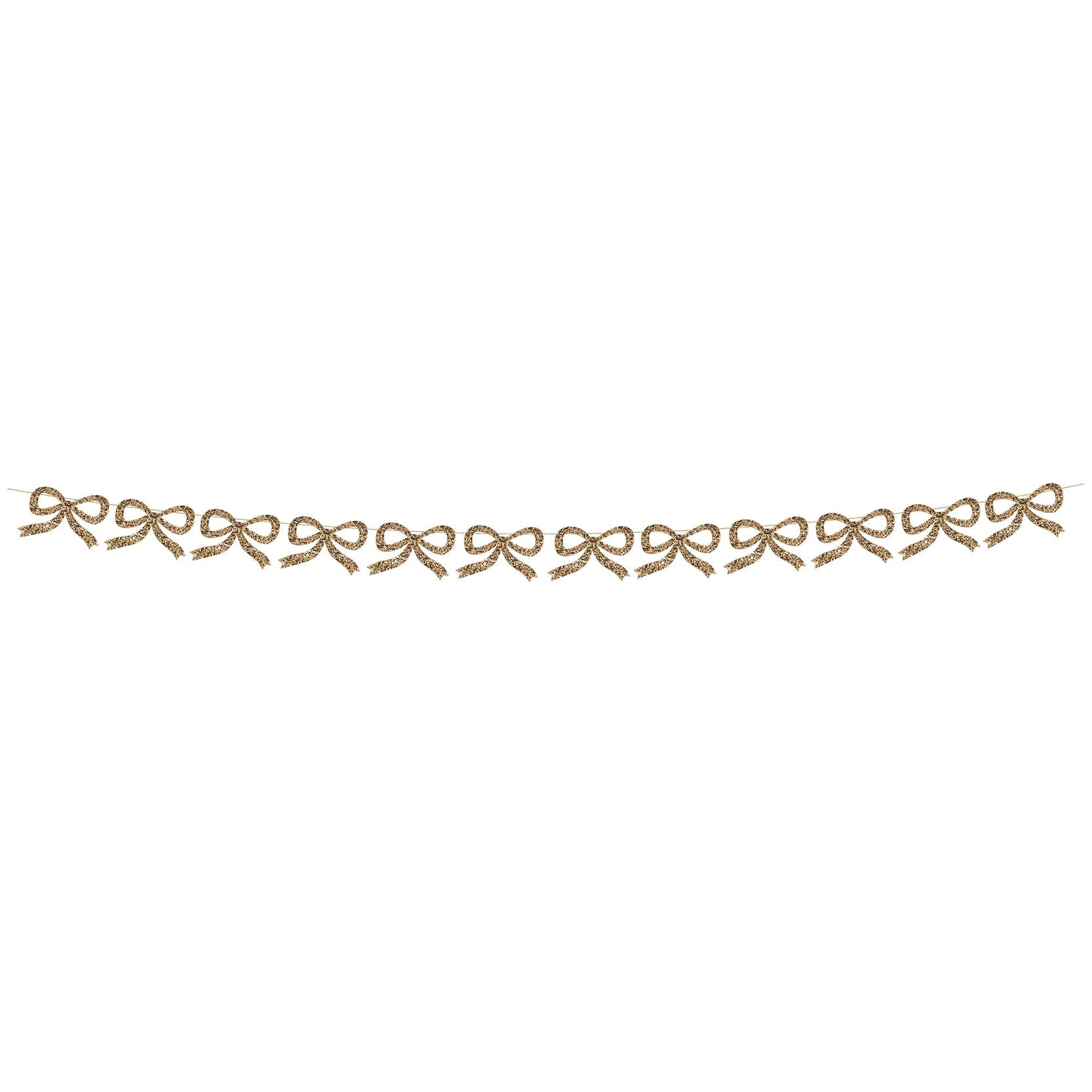 GOLD GLITTER BOW GARLAND - OTHERLETTERS