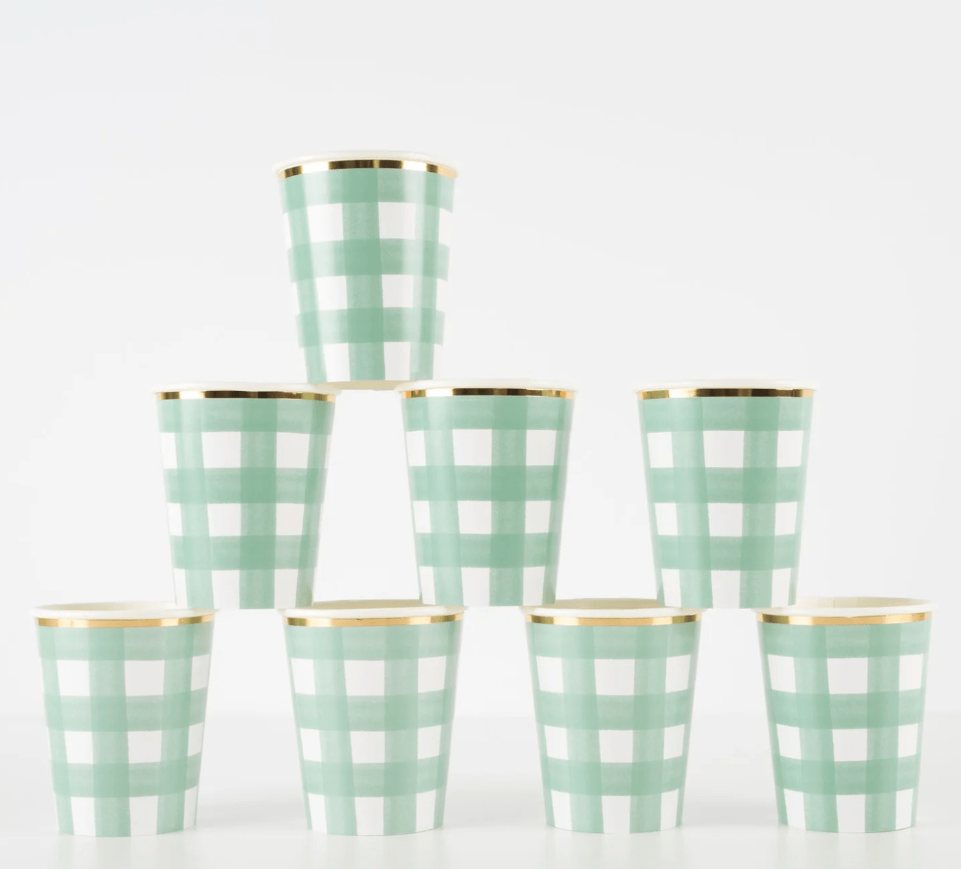 GREEN GINGHAM CUPS - OTHERLETTERS