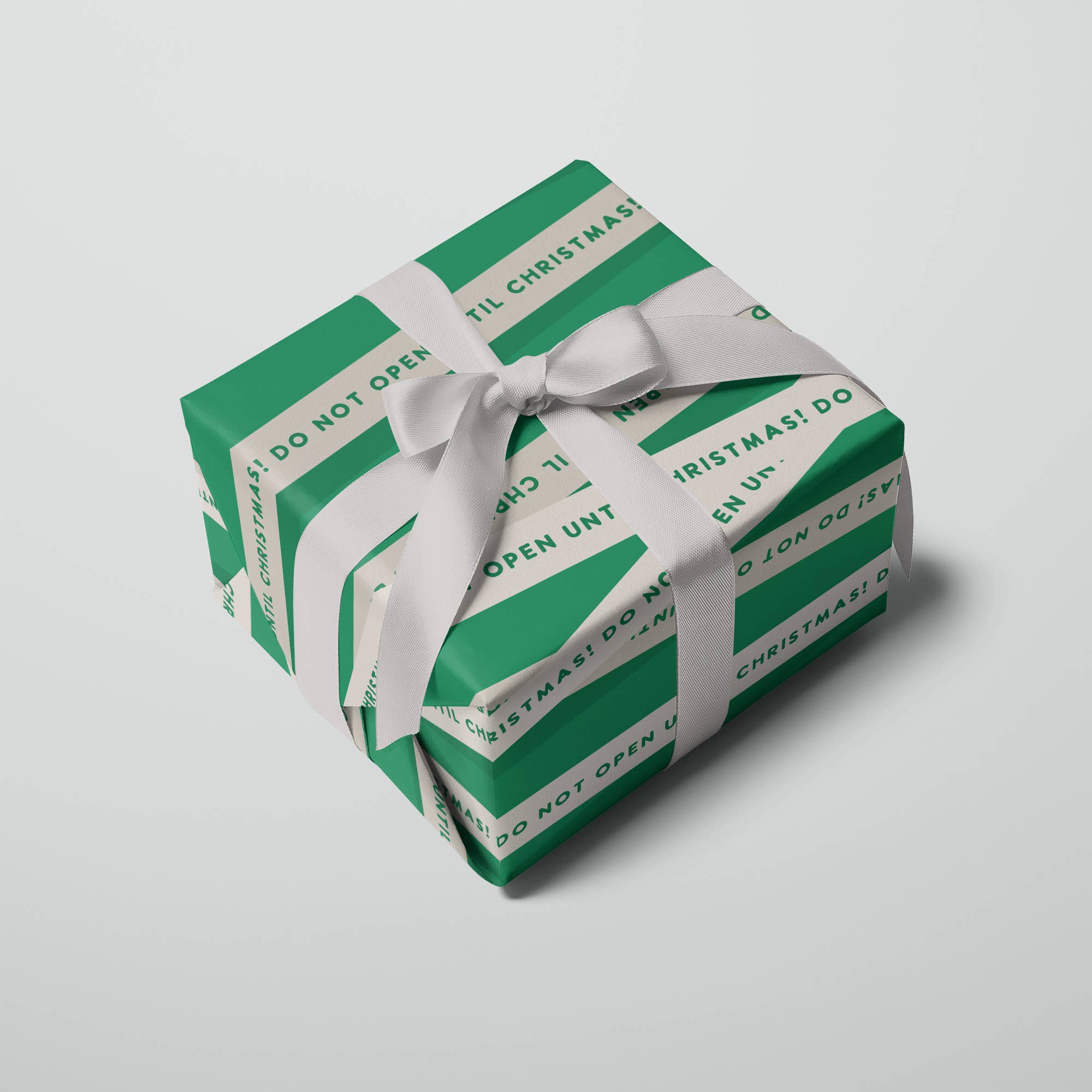 GREEN 'UNTIL CHRISTMAS' GIFT WRAP | 3 SHEETS ROLLED - OTHERLETTERS