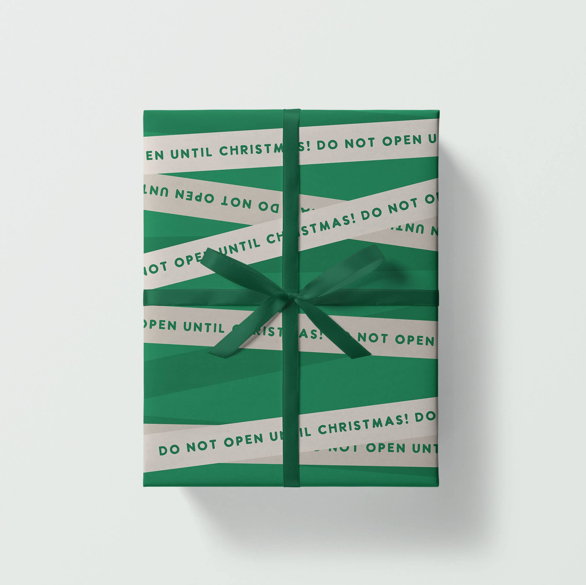 GREEN 'UNTIL CHRISTMAS' GIFT WRAP | 3 SHEETS ROLLED - OTHERLETTERS