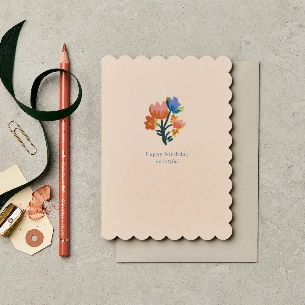 HAPPY BIRTHDAY BEAUTIFUL SCALLOP | CARD BY KATIE LEAMON - OTHERLETTERS