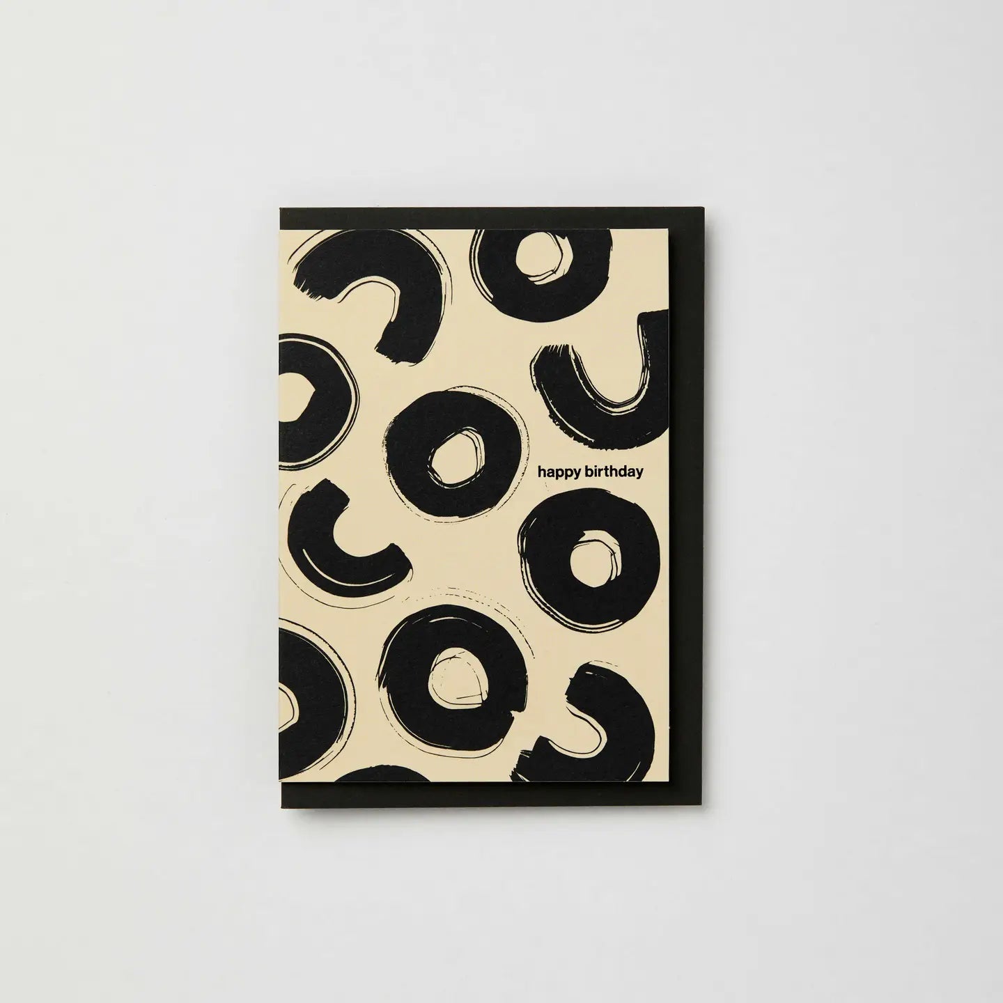 HAPPY BIRTHDAY (BLACK AND CREAM CIRCLES) | CARD BY KINSHIPPED - OTHERLETTERS