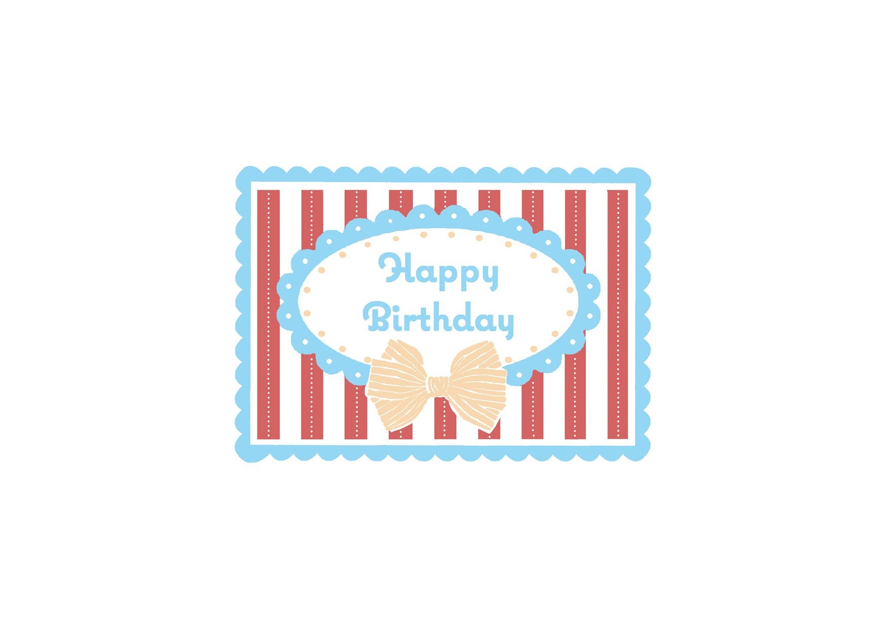 HAPPY BIRTHDAY BOW & RIBBON RED | CARD BY MERCER MERCER - OTHERLETTERS
