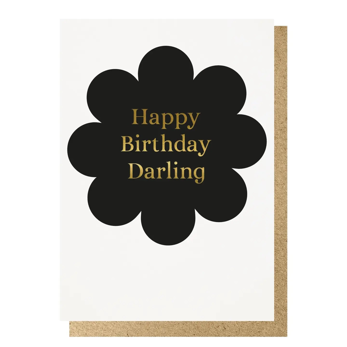 HAPPY BIRTHDAY DARLING (BLACK FLOWER) | CARD BY LUCKY INK - OTHERLETTERS