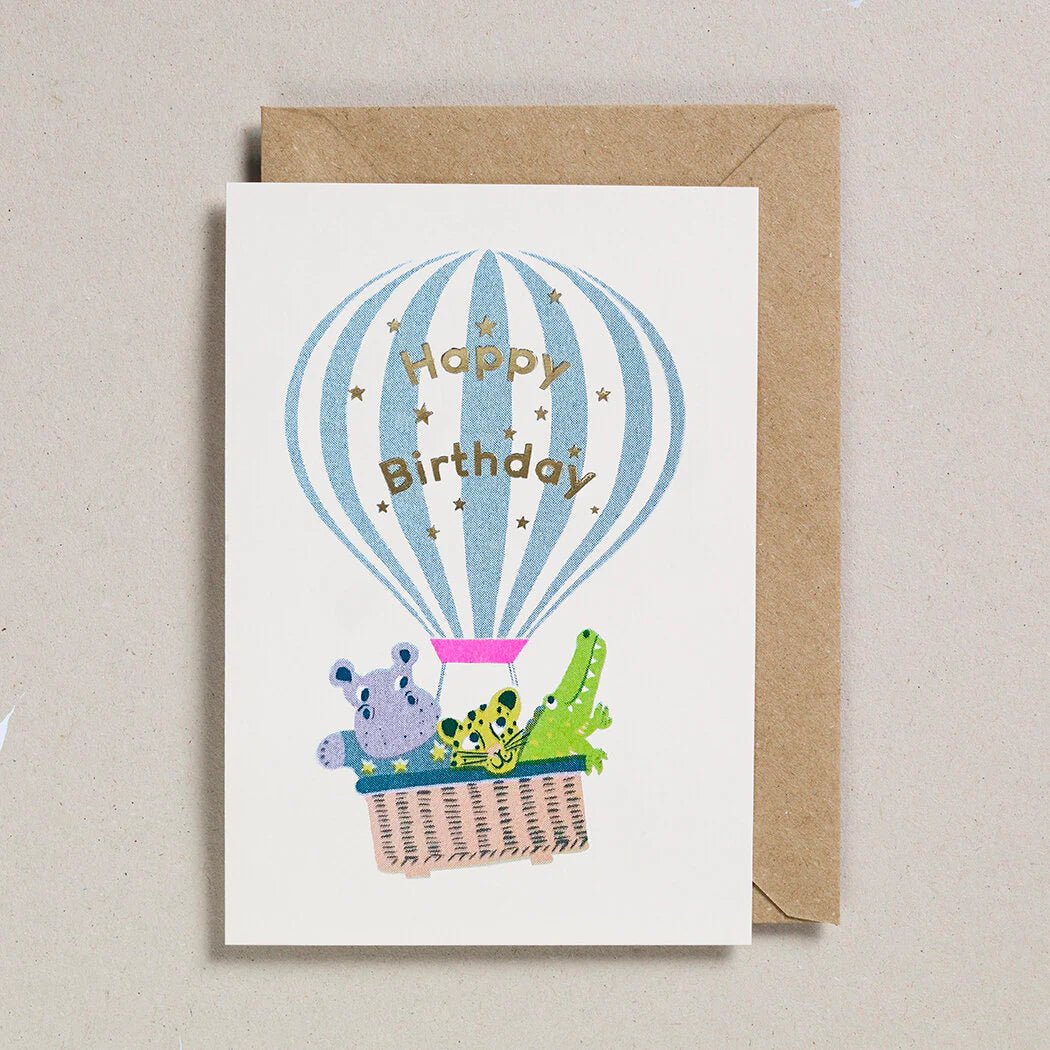 HAPPY BIRTHDAY HOT AIR BALLOON | CARD BY PETRA BOASE - OTHERLETTERS