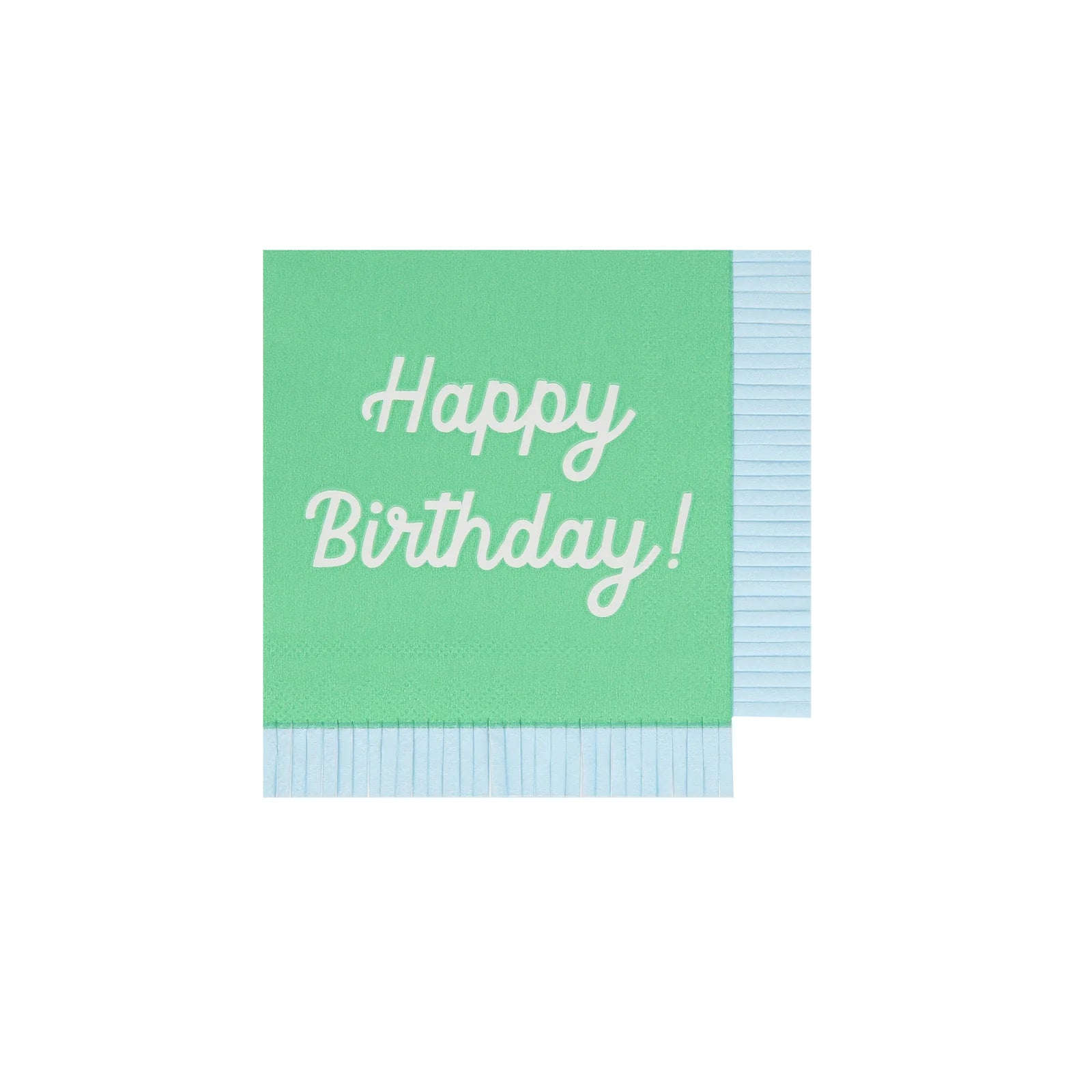 HAPPY BIRTHDAY SCRIPT FRINGE NAPKINS - OTHERLETTERS