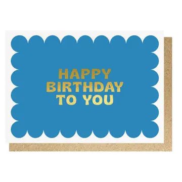 HAPPY BIRTHDAY TO YOU BLUE SCALLOP | CARD BY LUCKY INK - OTHERLETTERS