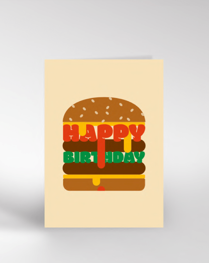 HAPPY BURGER | CARD BY DICKY BIRD - OTHERLETTERS