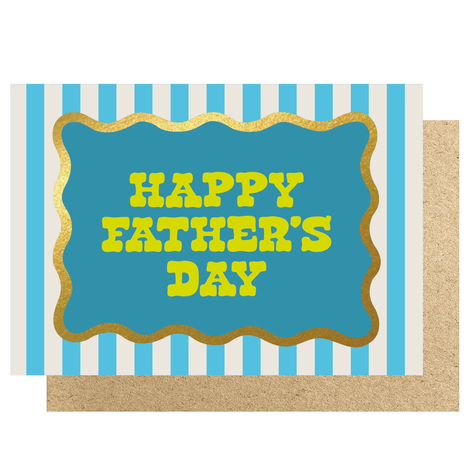 HAPPY FATHER'S DAY GOLD BORDER FOIL | CARD BY LUCKY INK - OTHERLETTERS