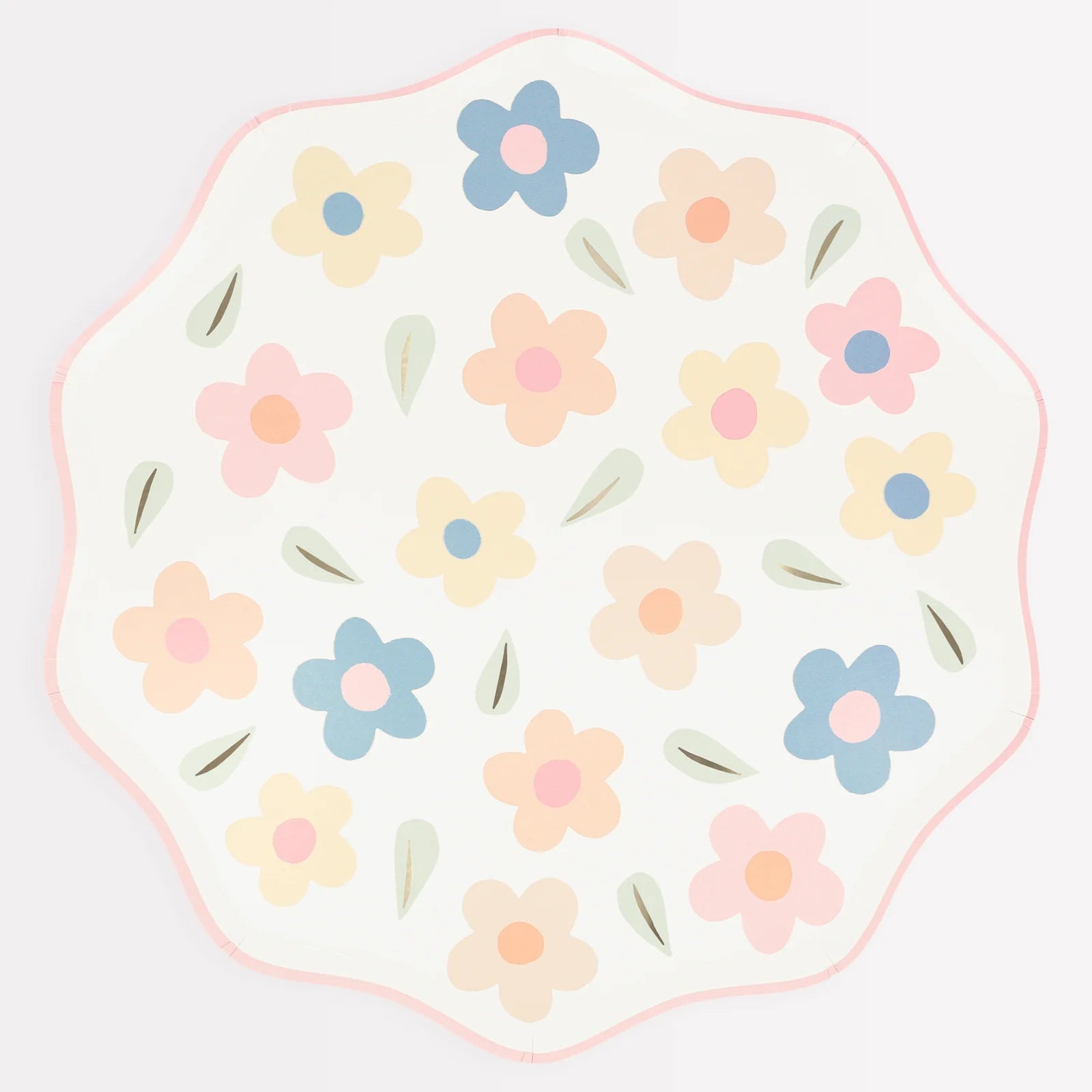 HAPPY FLOWERS DINNER PAPER PLATES - OTHERLETTERS