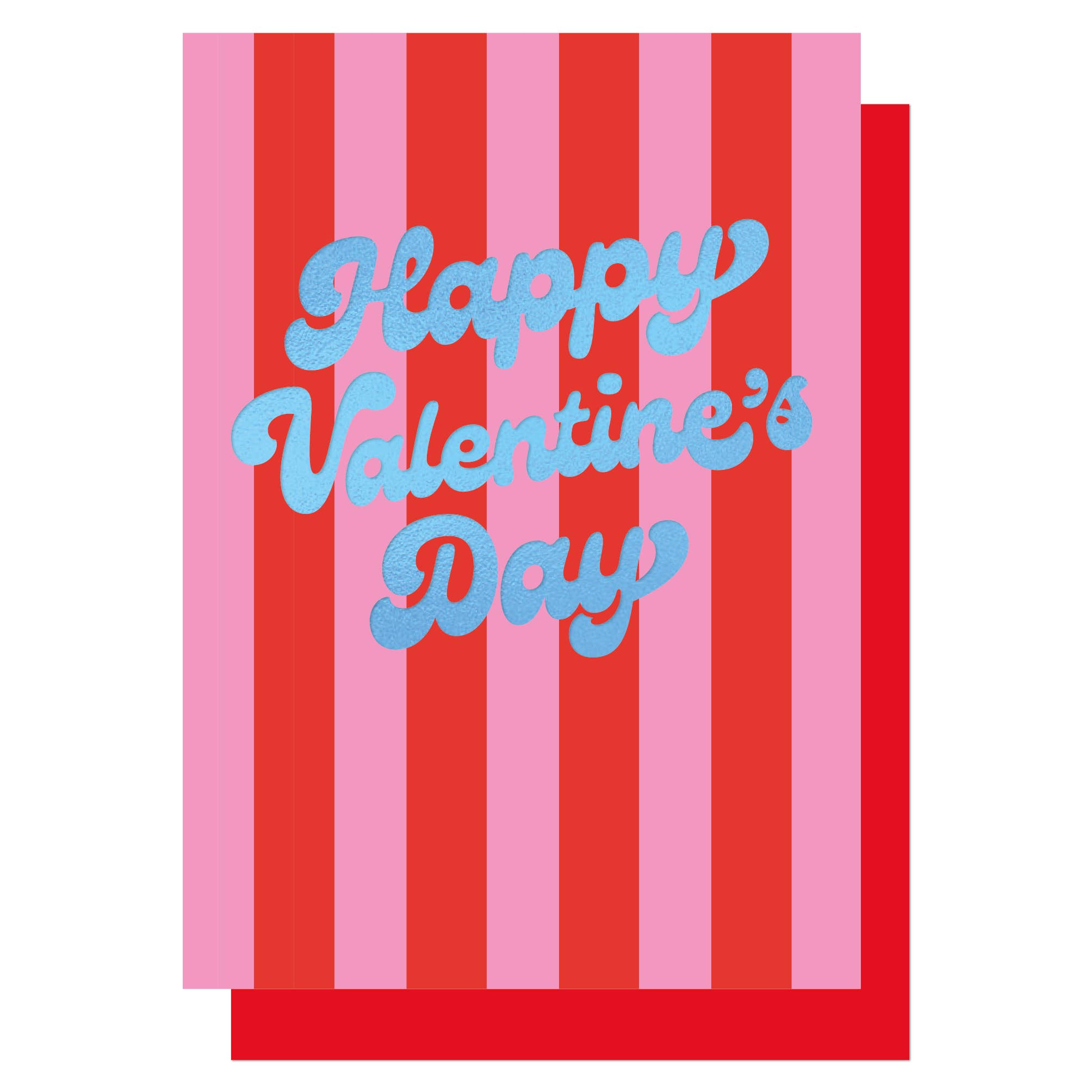 HAPPY VALENTINE'S DAY STRIPE | CARD BY LUCKY INK - OTHERLETTERS