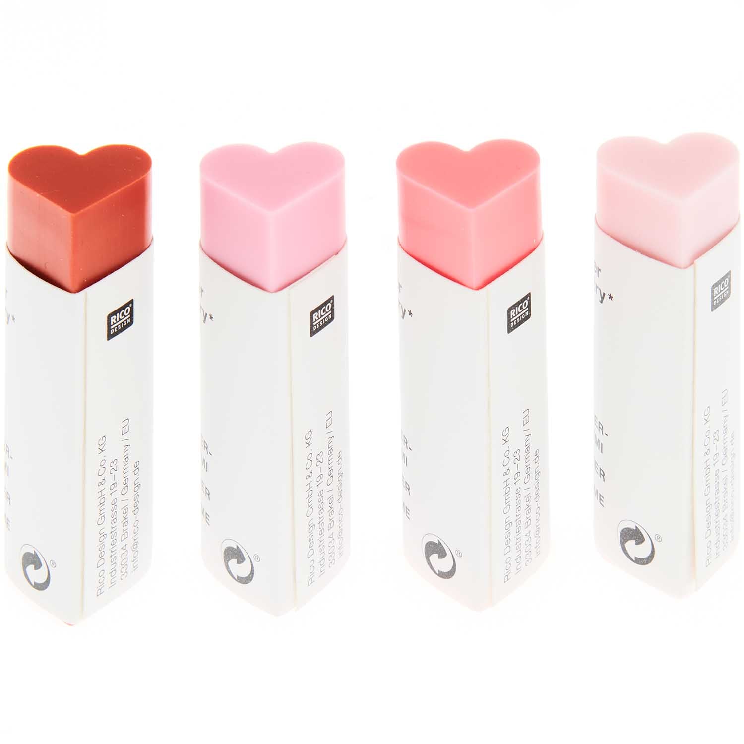 HEART ERASER (ASSORTED PINKS AND RED) - OTHERLETTERS
